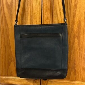 Coach Men's Navy and Black Messenger Bag